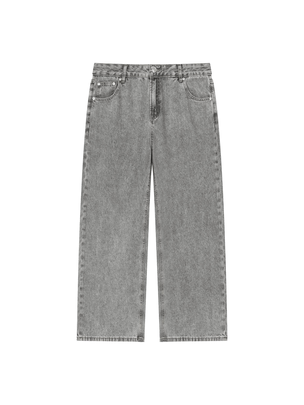 Unisex Vintage Wash Straight Leg Jeans
