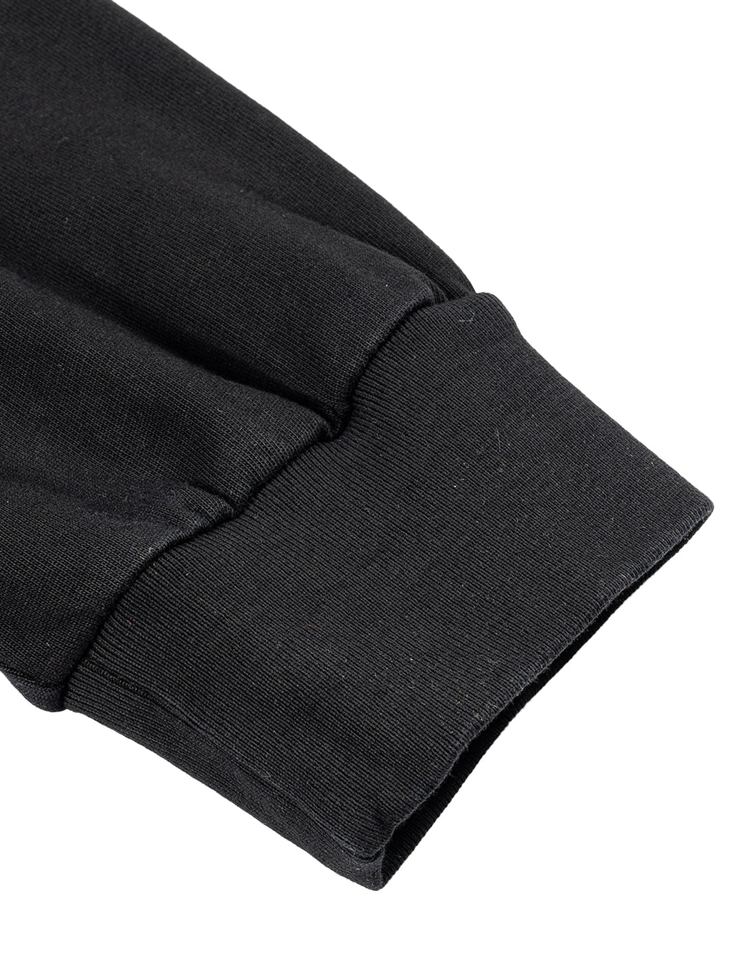 Unisex sunfade hand-frayed faux two-piece long-sleeve T-shirt detail view