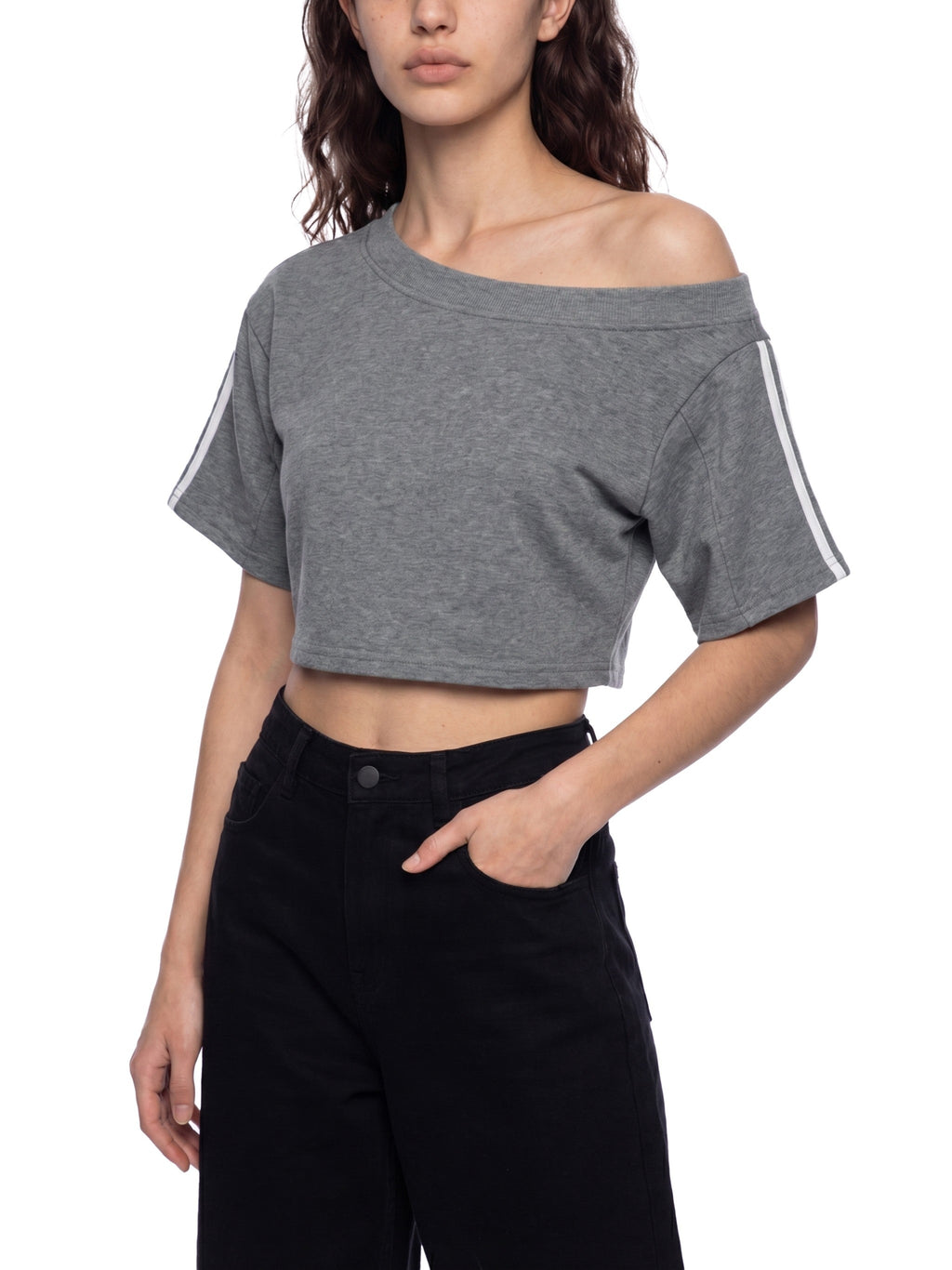 Women's Off-the-Shoulder Crop T-Shirt