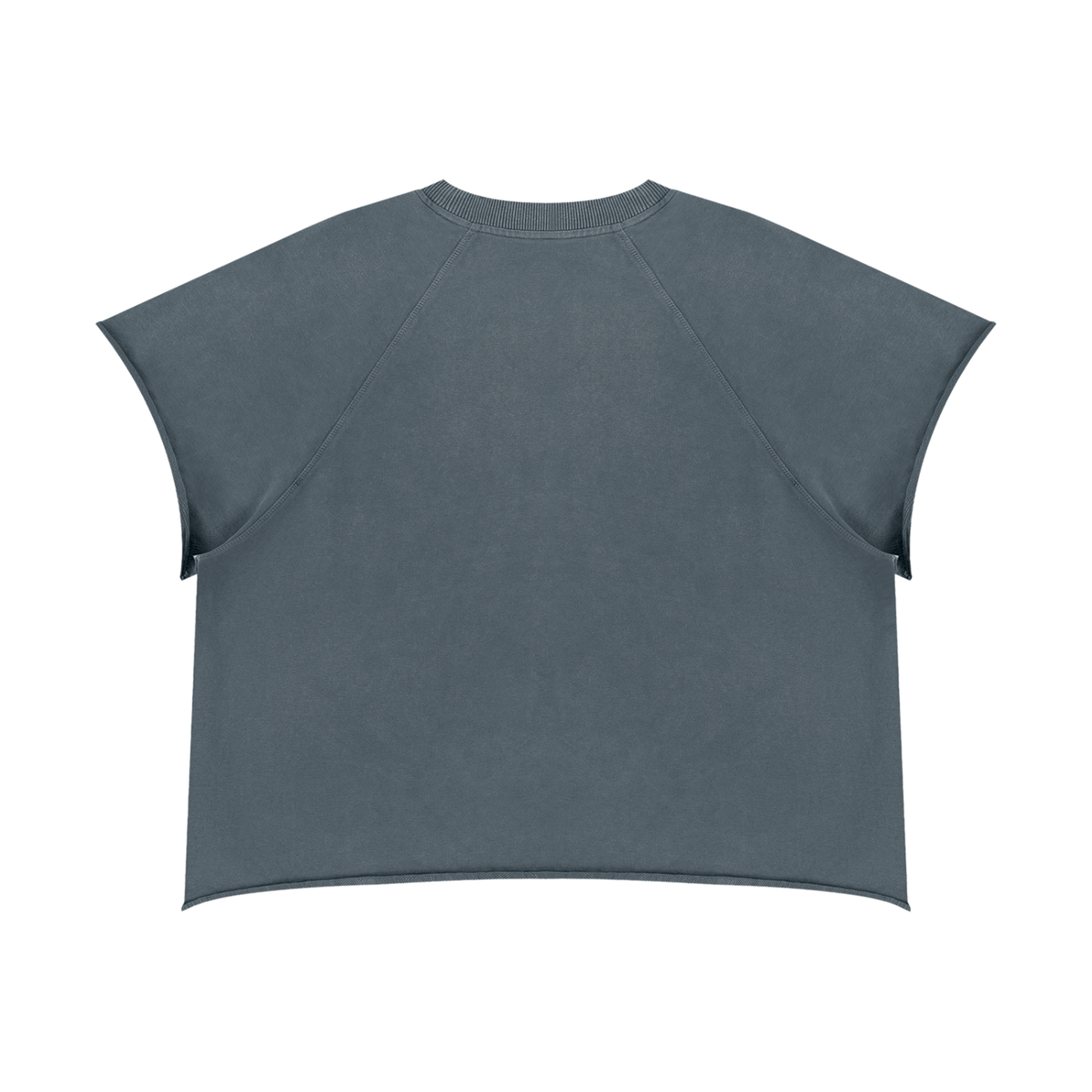 Unisex Vintage Wash Raw Edge Boxy T-Shirt