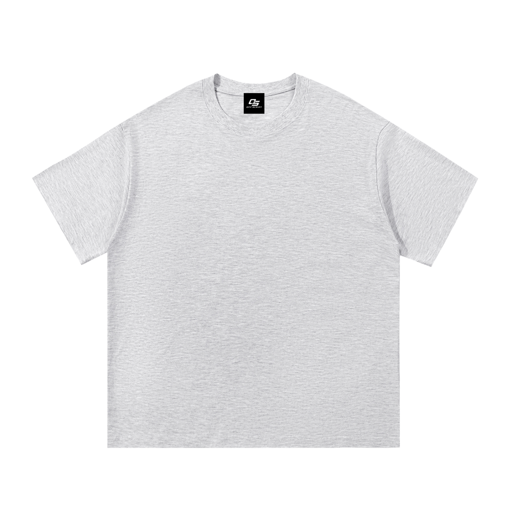White Grey Unisex Essential Cotton T-Shirt front view