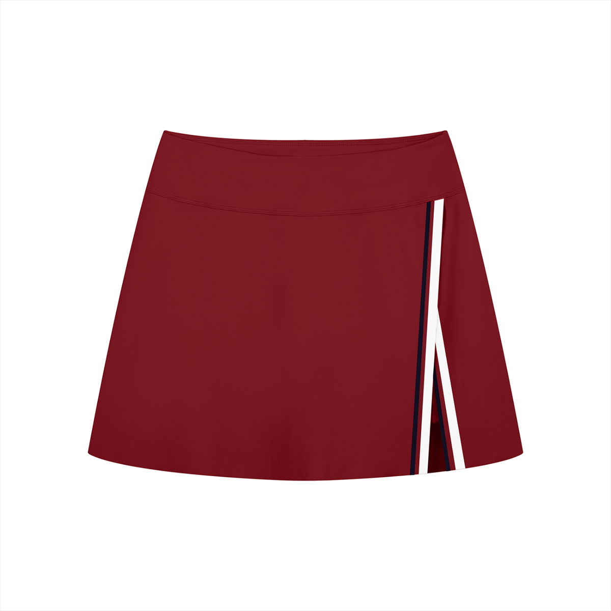 Women's A-Line Contrast Panel Slit Skirt