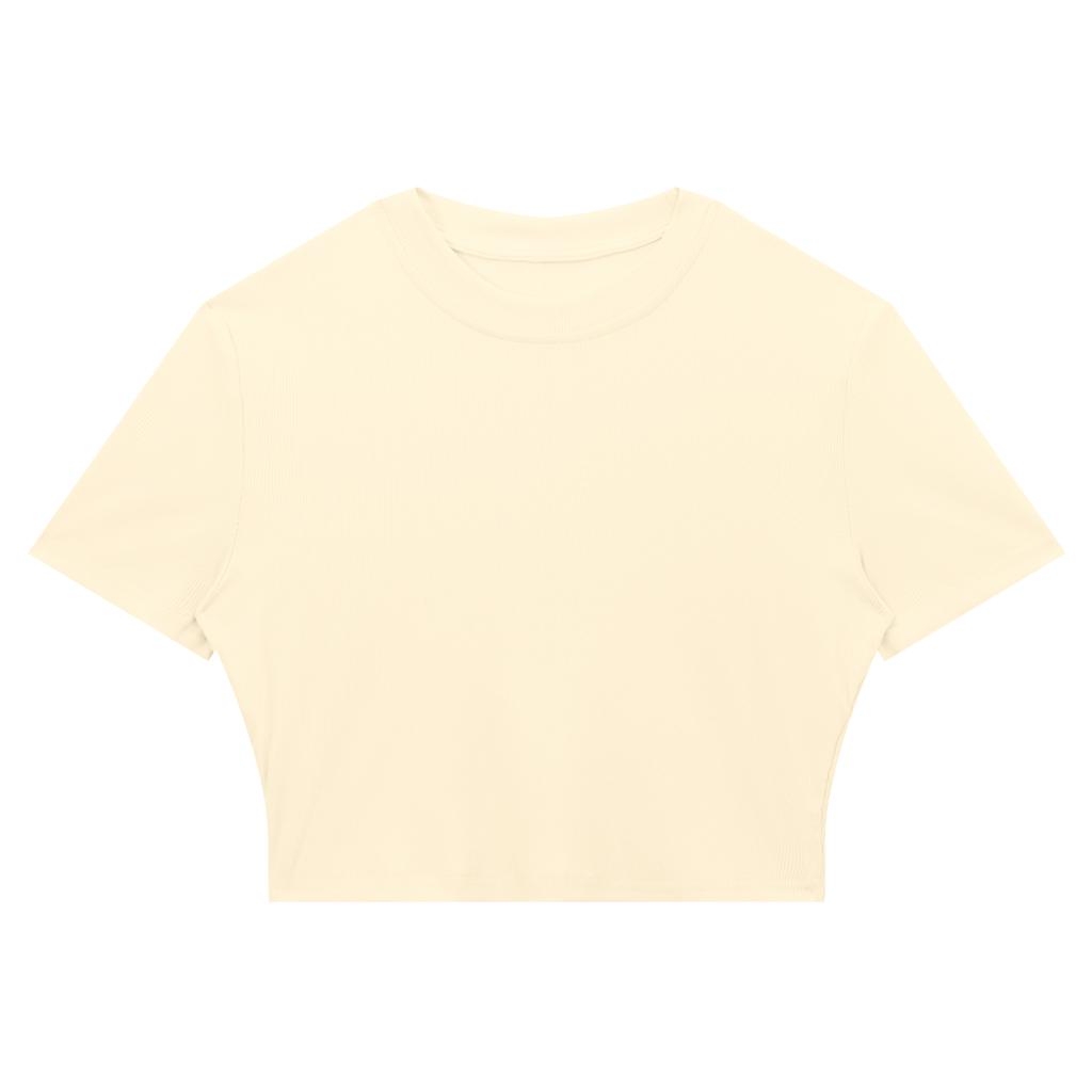Women's Slim Ribbed Crop T-Shirt