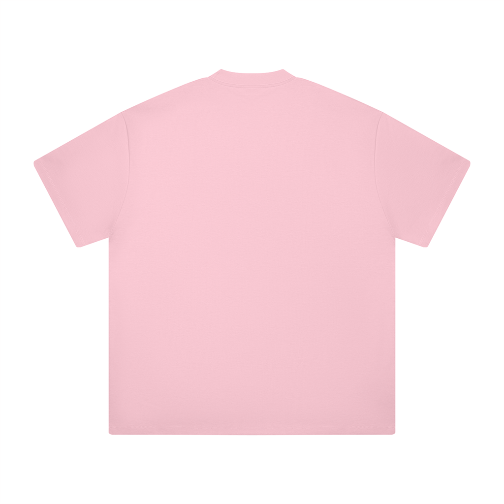 Pink Heavyweight Drop Shoulder T-Shirt back product view