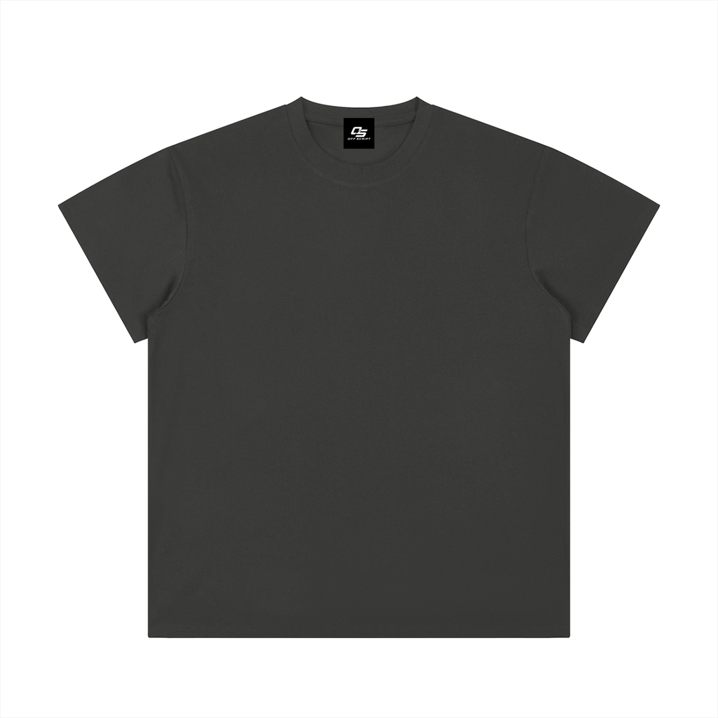 Dark Grey Unisex Regular Fit Crewneck T-Shirt front view