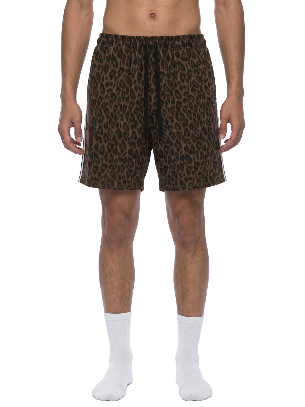Unisex Heavyweight Leopard Drawstring Shorts