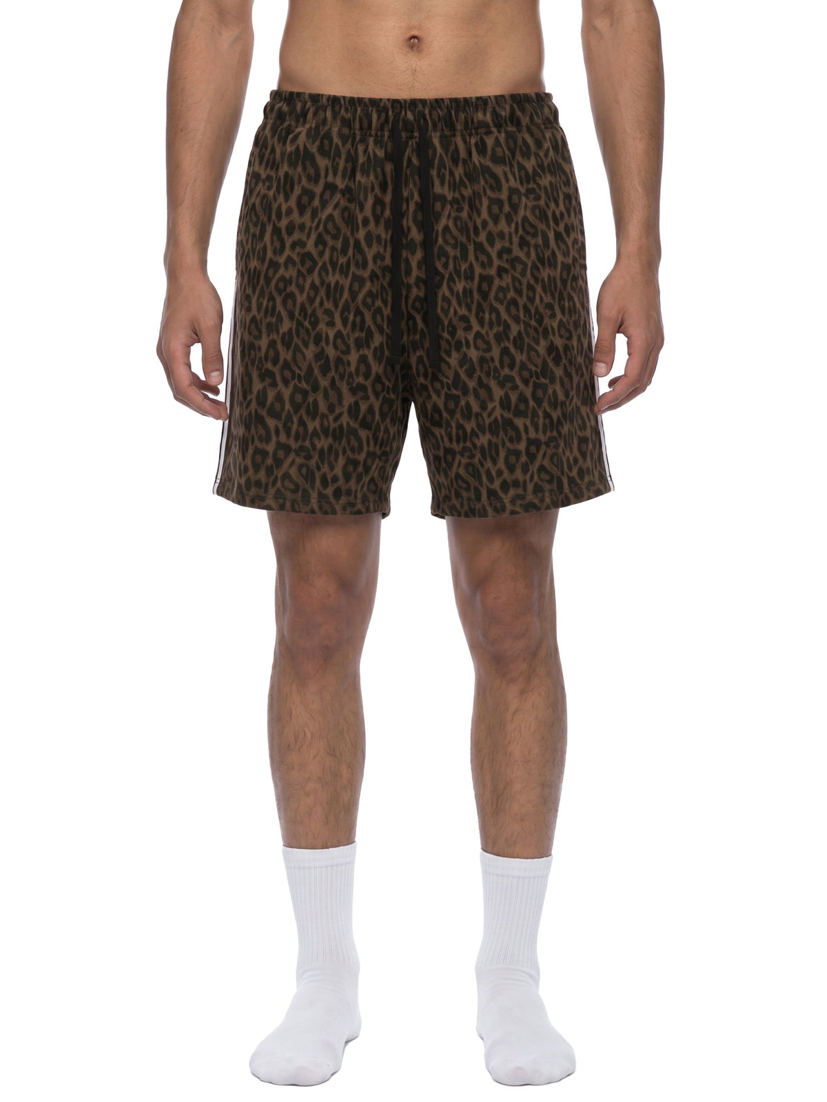 Unisex Heavyweight Leopard Drawstring Shorts