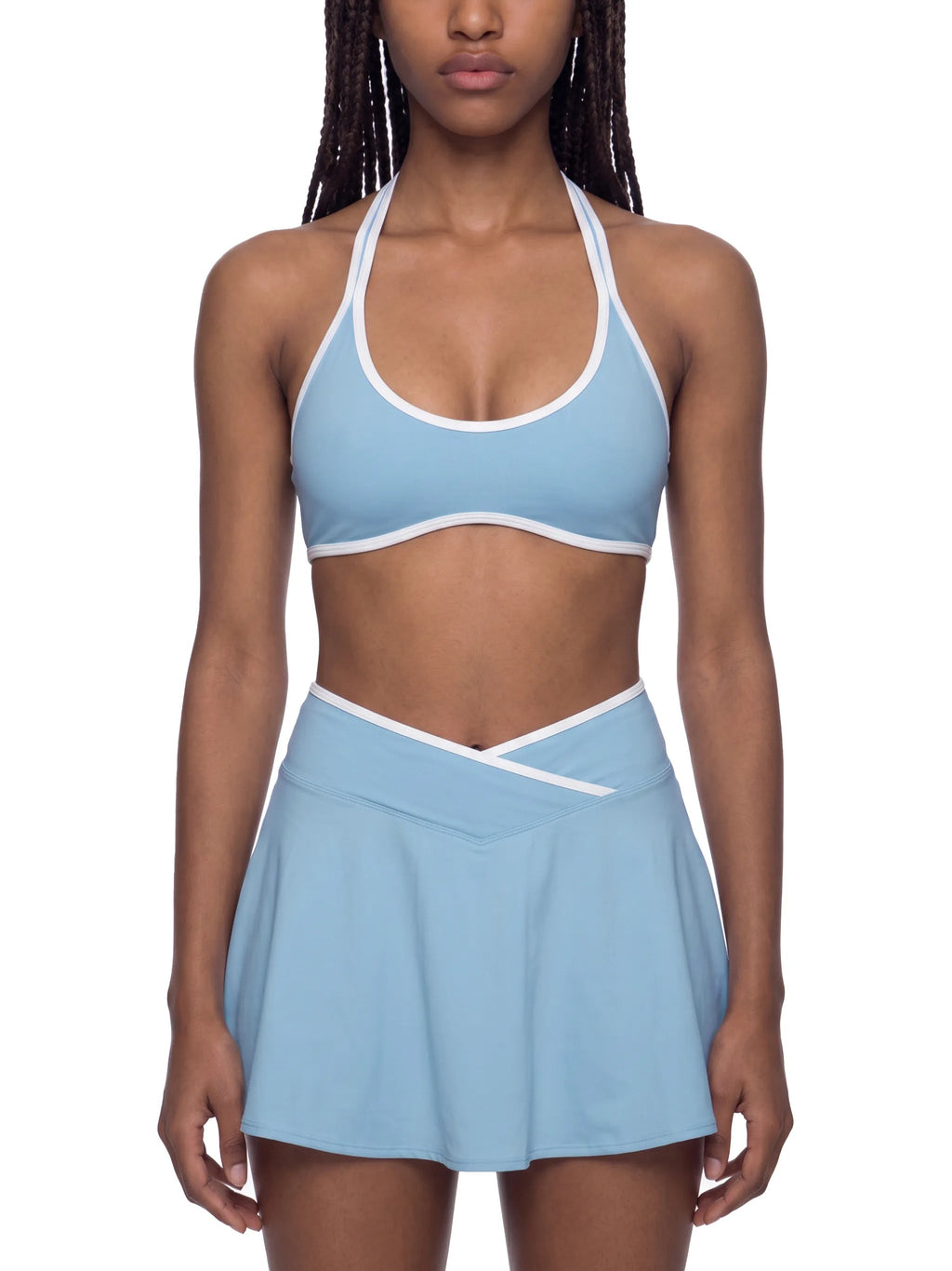 Women's Halter Color Block Yoga Sports Bra