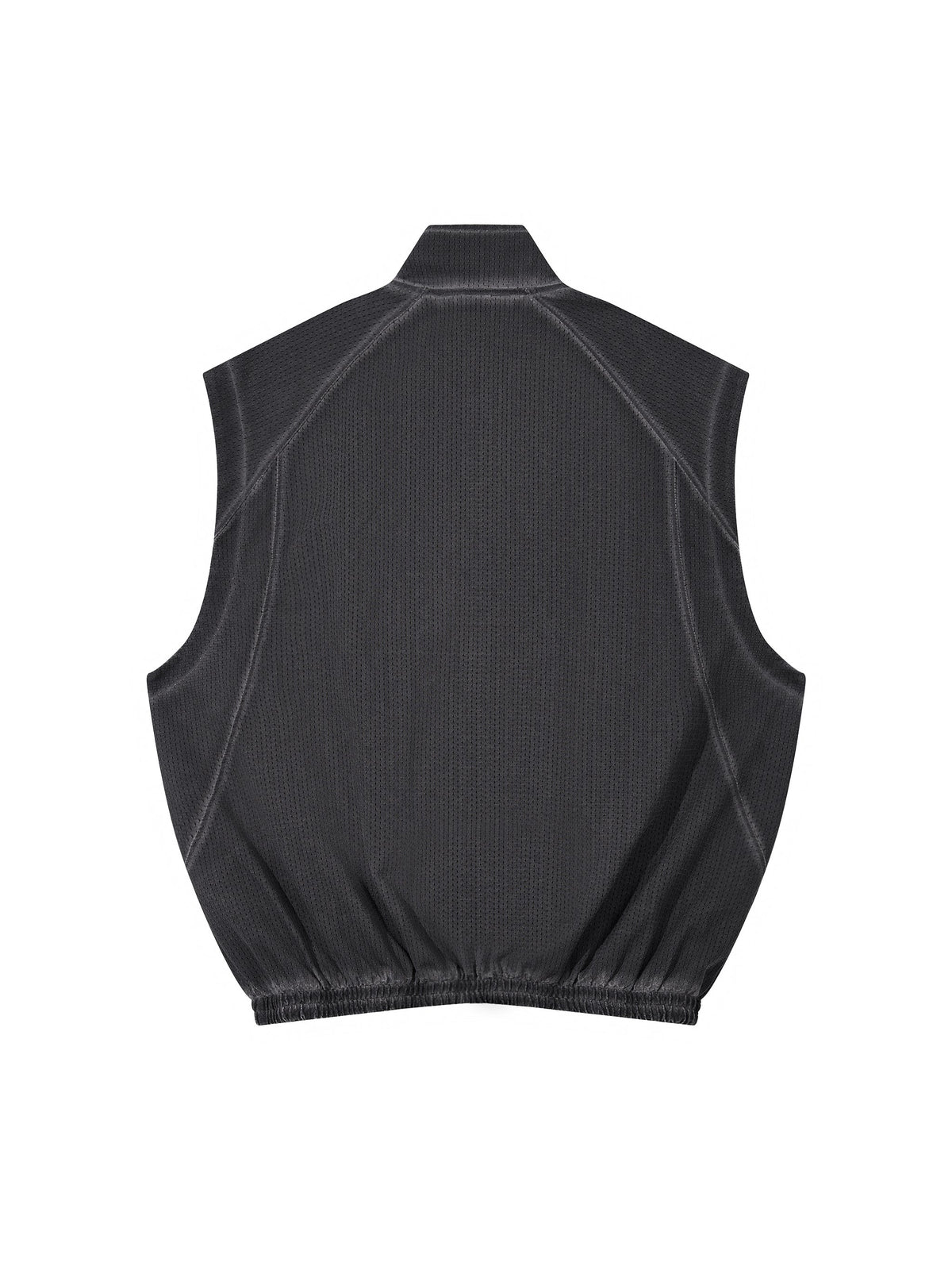 Unisex Vintage Wash Mesh Full-Zip Vest