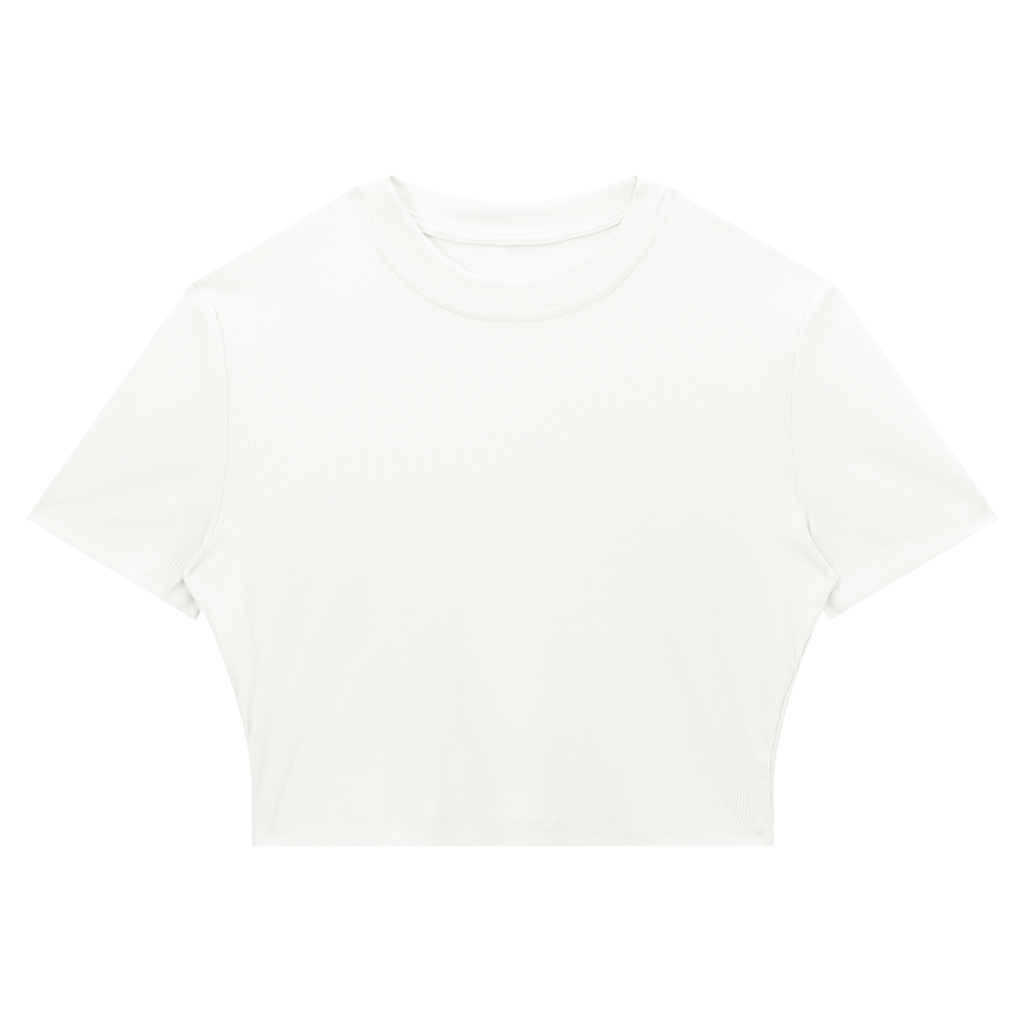 Women's Slim Ribbed Crop T-Shirt