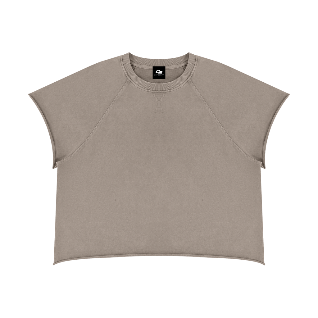 Unisex Vintage Wash Raw Edge Boxy T-Shirt