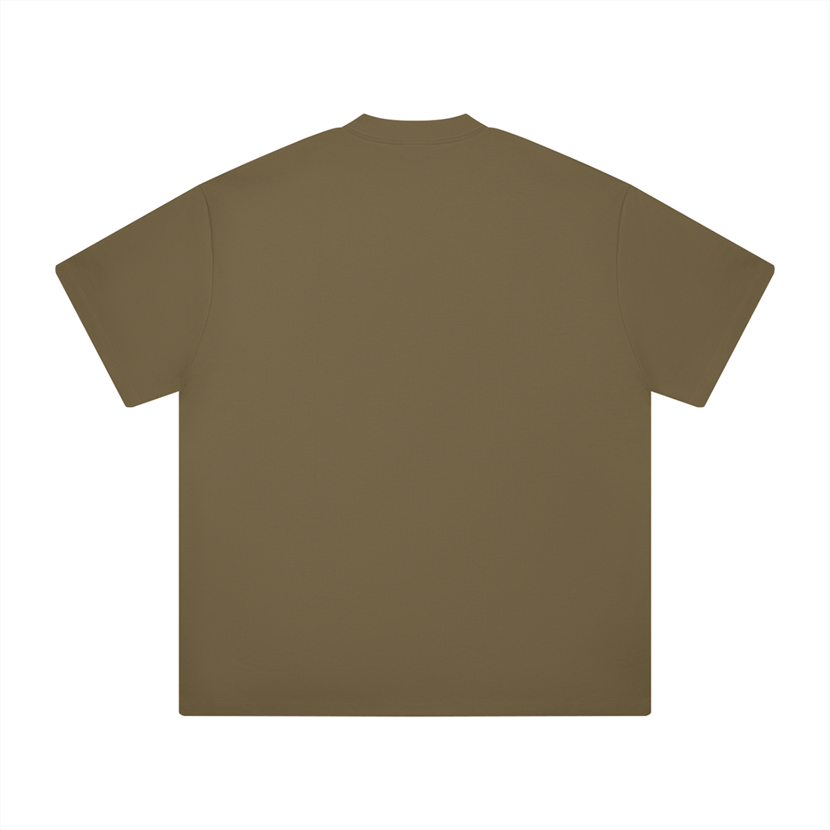 Coffee Heavyweight Drop Shoulder T-Shirt back product view