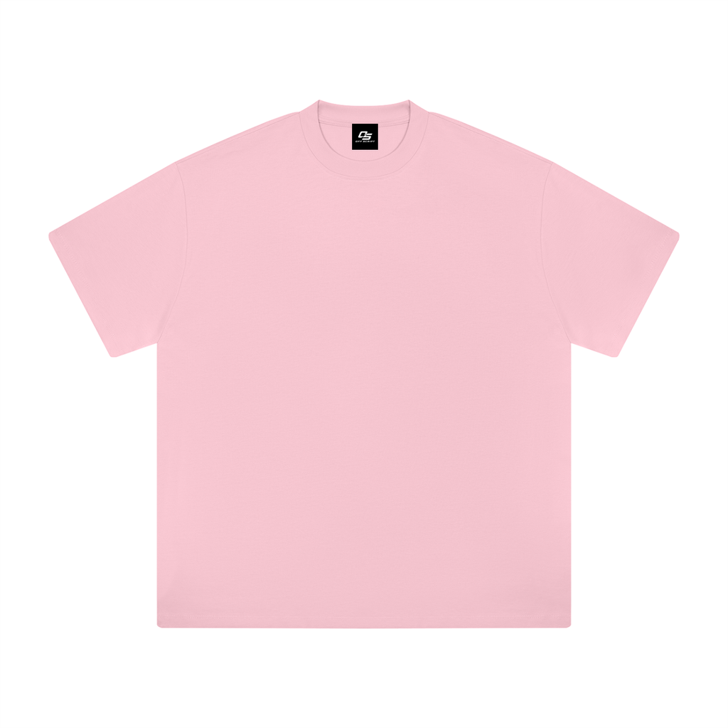 Pink Heavyweight Drop Shoulder T-Shirt front product view