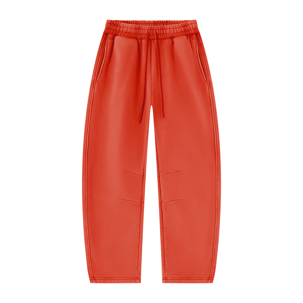 Unisex Vintage Wash Barrel-Leg Fleece Sweatpants V3