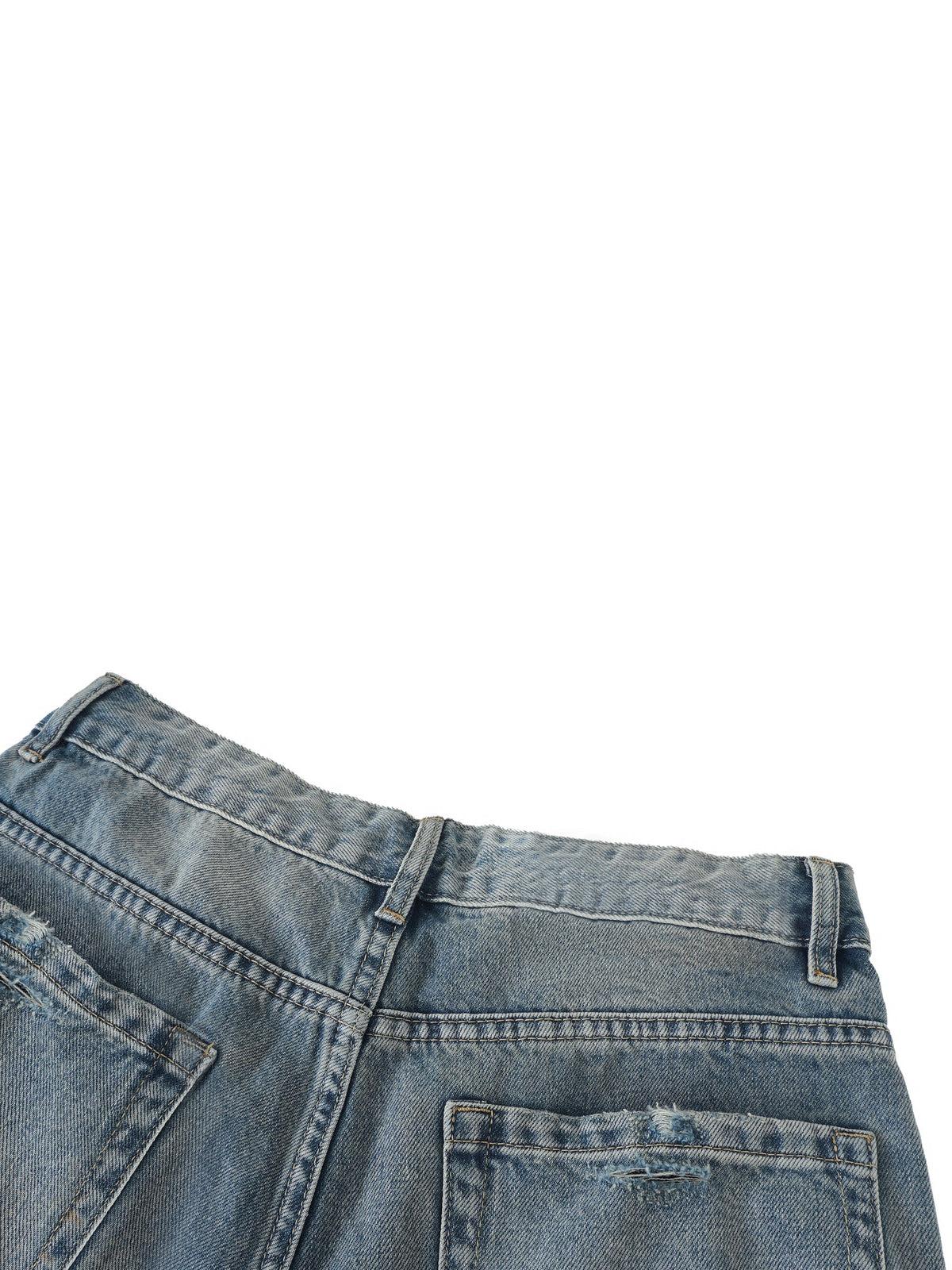 Men’s Distressed Barrel Leg Jeans