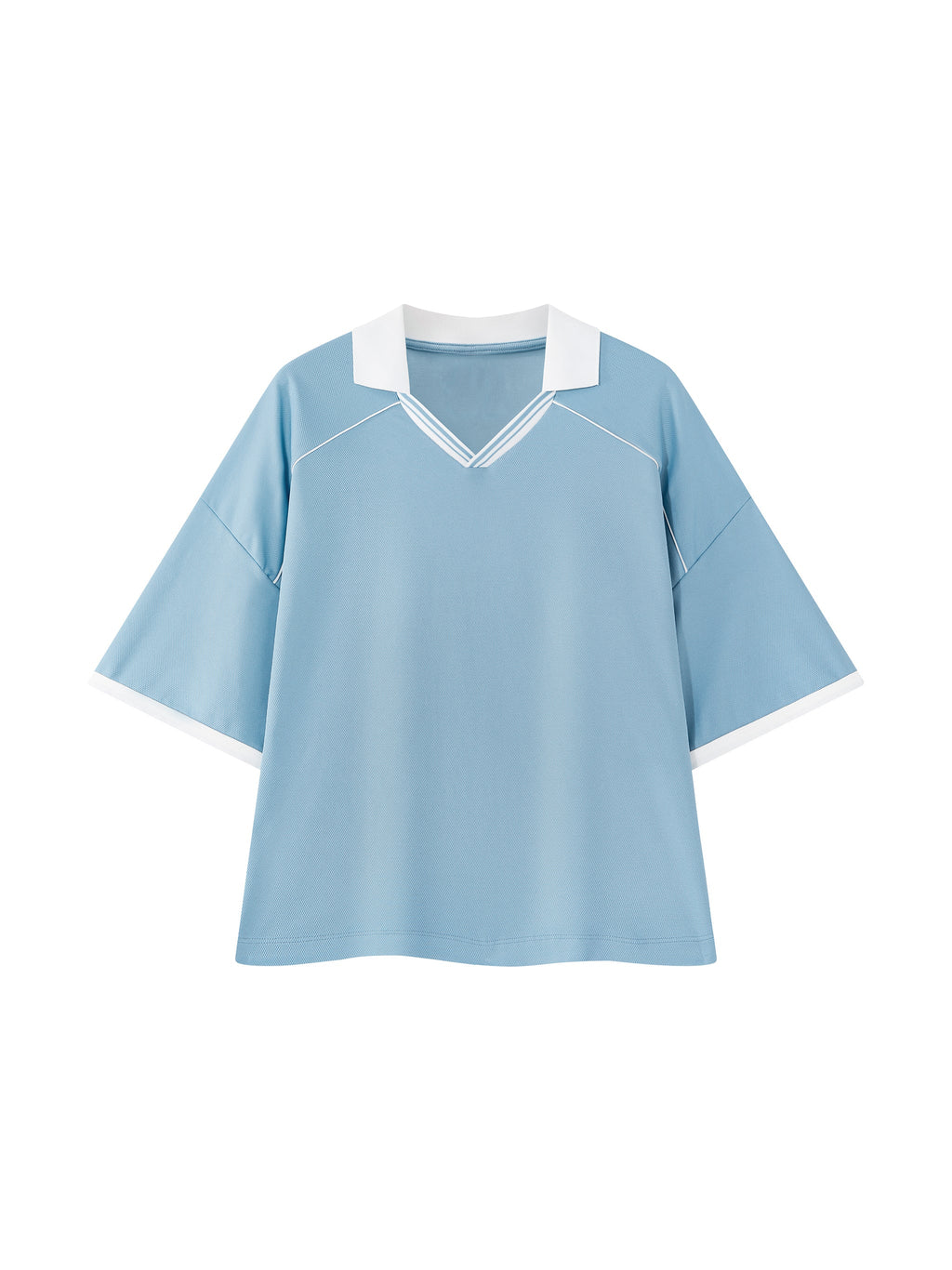Unisex Collared Piping Boxy Soccer Jersey