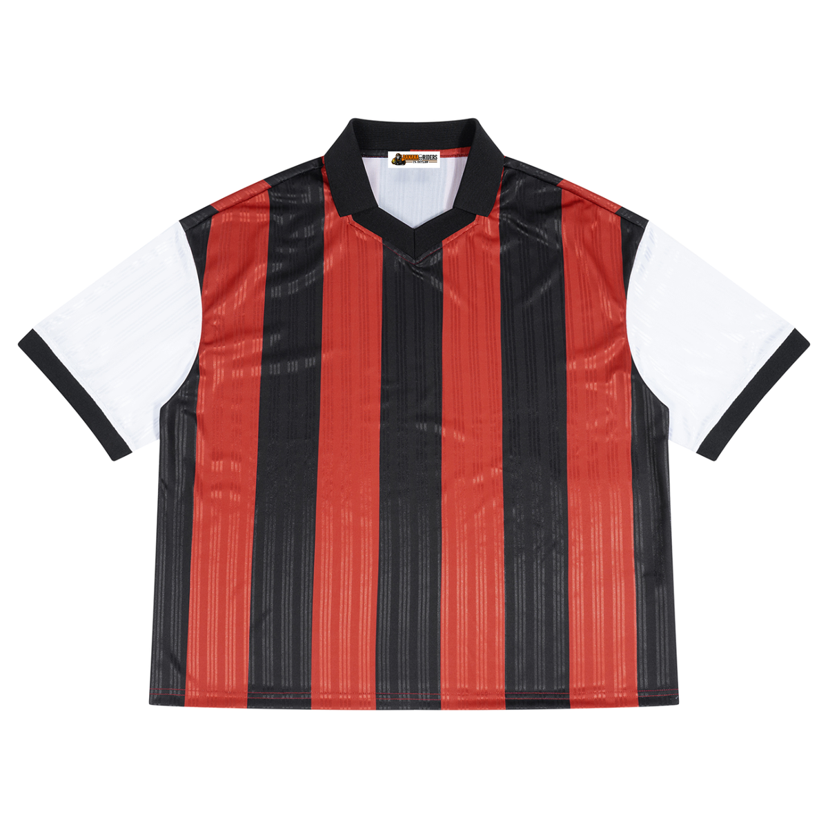 Unisex Boxy Striped Collared Soccer Jersey