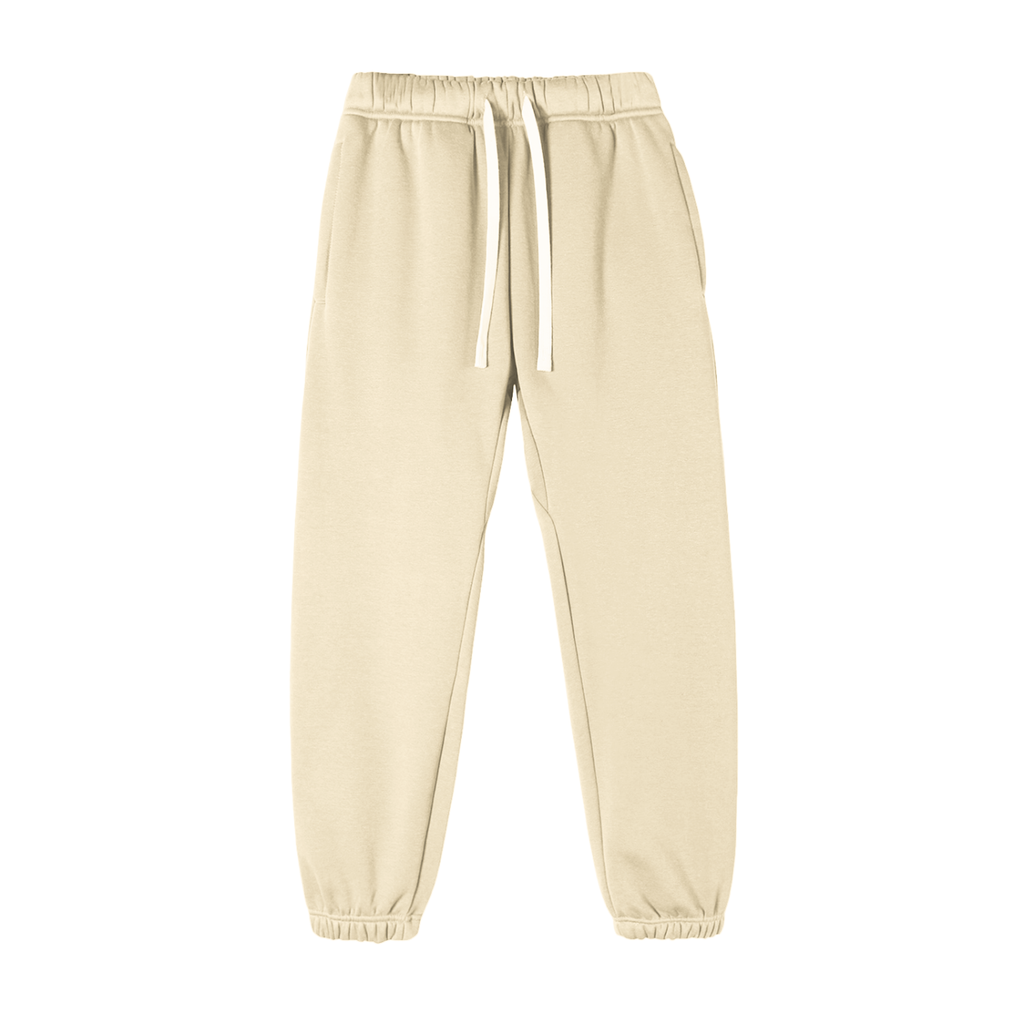 Unisex Essential Fleece Sweatpants – Apricot front view