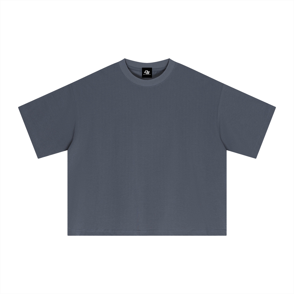 Navy Blue Essential Sorona Boxy T-Shirt front view