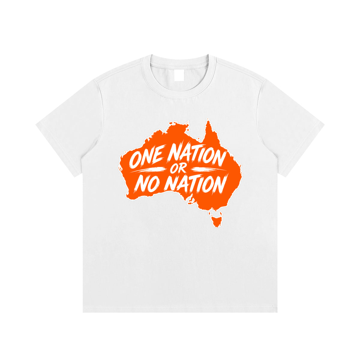 One Nation Essential Cotton T-Shirt - White front product view