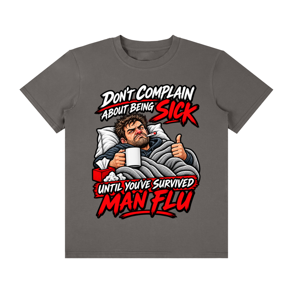 Man Flu Survivor Unisex Graphic T-Shirt – Pirate Black