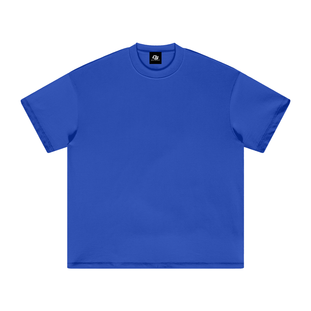 Unisex heavyweight Earth Tone T-shirt in Colourful Blue – front product view