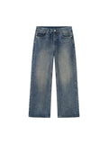 Men’s Vintage Wash Straight Leg Denim Jeans