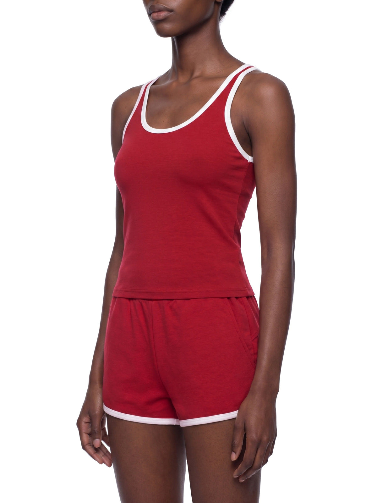 Women's Color Block Cropped Tank Top