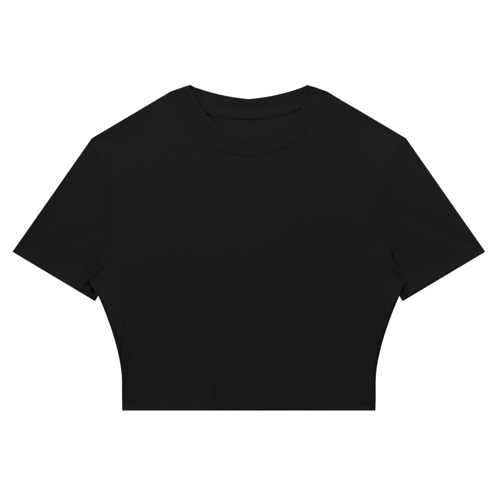 Women's Slim Ribbed Crop T-Shirt
