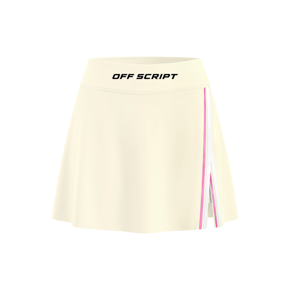 Off Script Women’s Contrast-Stripe Side-Slit A-Line Skirt