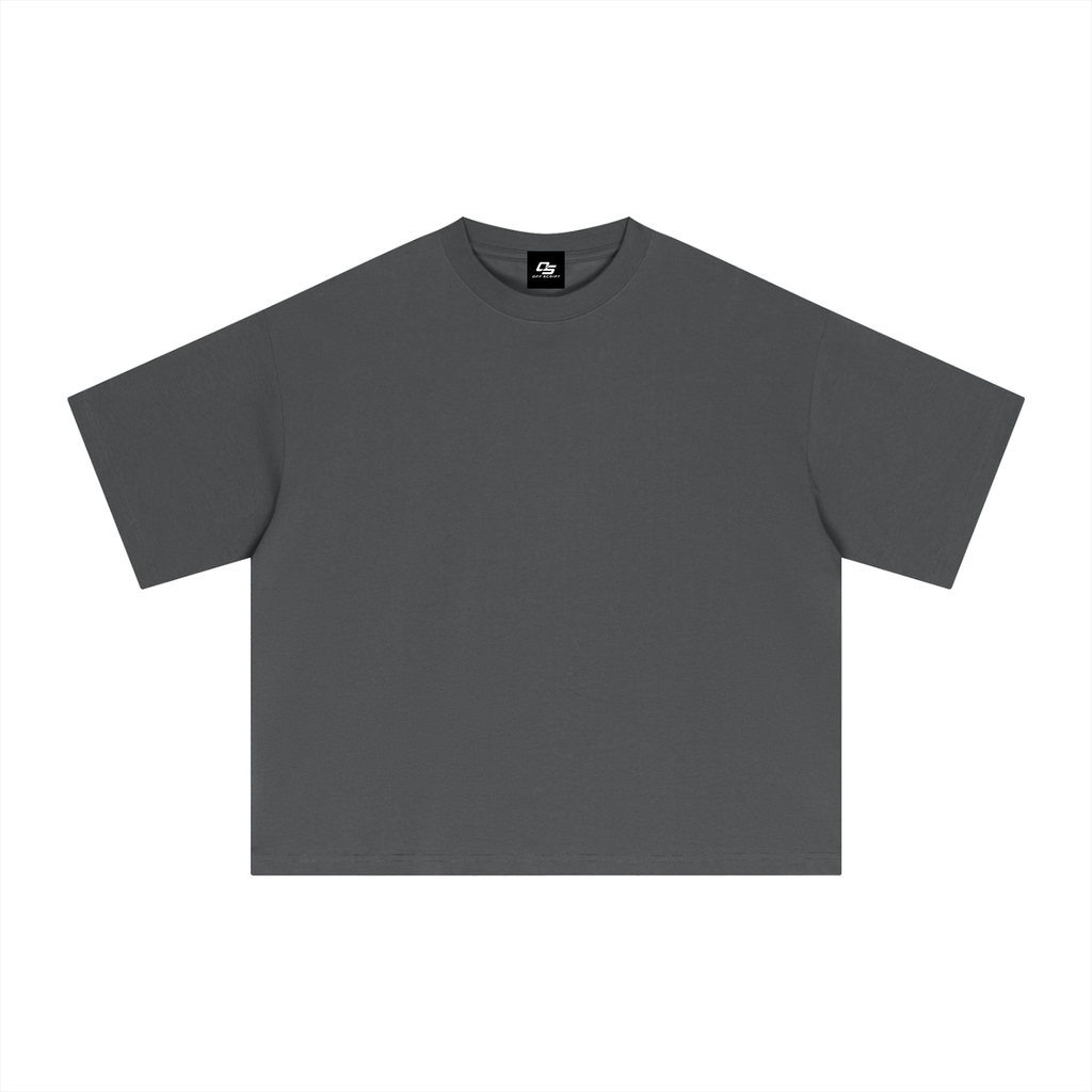 Charcoal Grey Essential Sorona Boxy T-Shirt front view