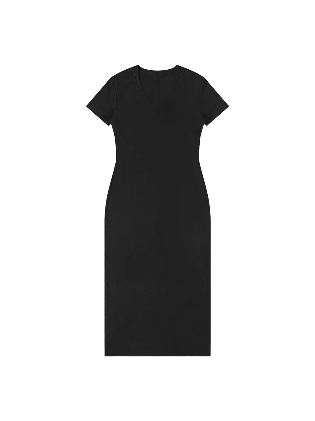 Women's V-Neck Short Sleeve Maxi Dress