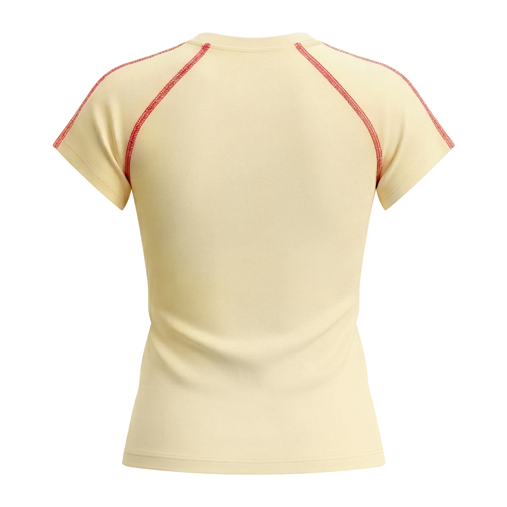 Happy Spouse Happy House Women's Graphic Raglan T-Shirt - Apricot back 3D mockup