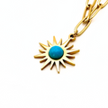 Azuri Turquoise Sun Flower Necklace