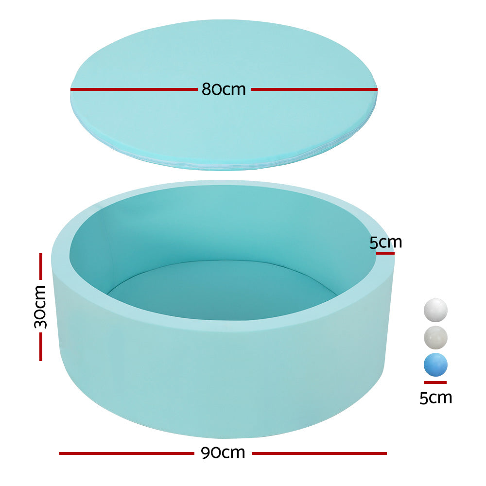 Keezi Kids Ball Pit 90x30cm Ocean Foam Play Pool Barrier Toys Children Blue — product image 2 of 8