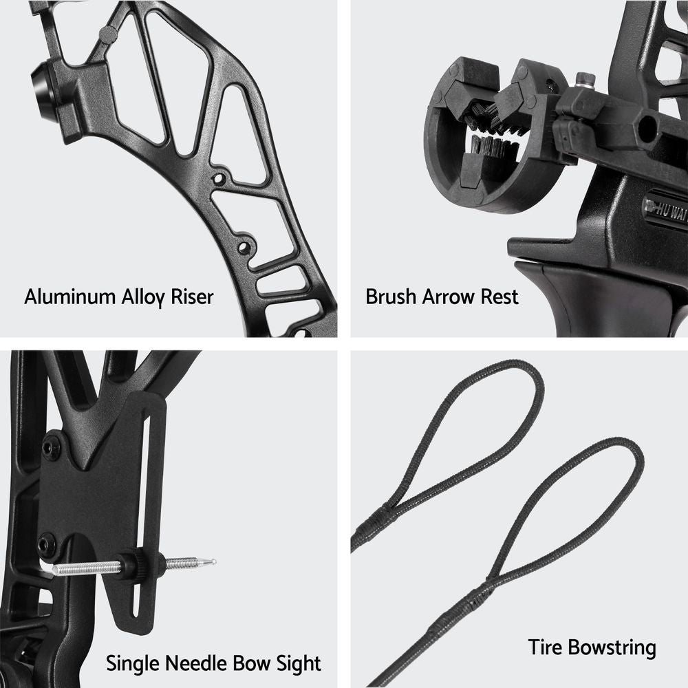 Everfit 55 lb recurve archery bow set - green - image 5