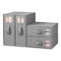 Artiss Foldable King Bedding Storage Boxes – Set of 4, Grey