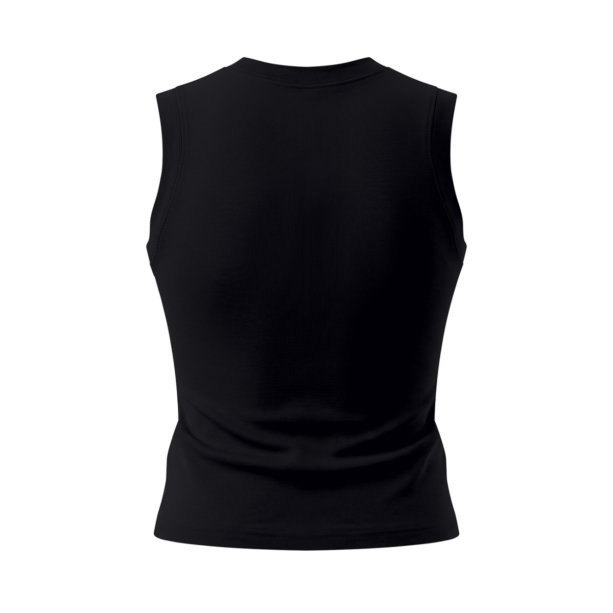 Women's Crewneck Tank Top - Black back mockup