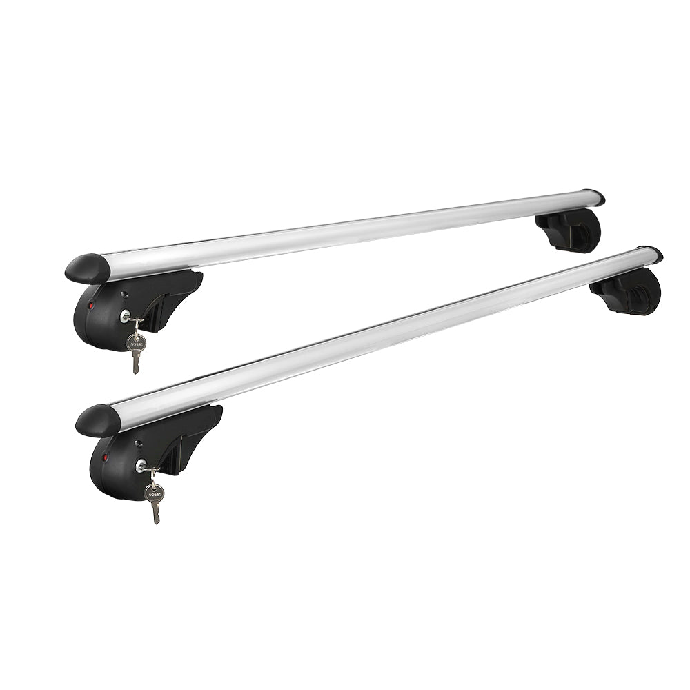 Universal Car Roof Racks Pod Cross Bars Aluminium Adjustable 123cm Silver