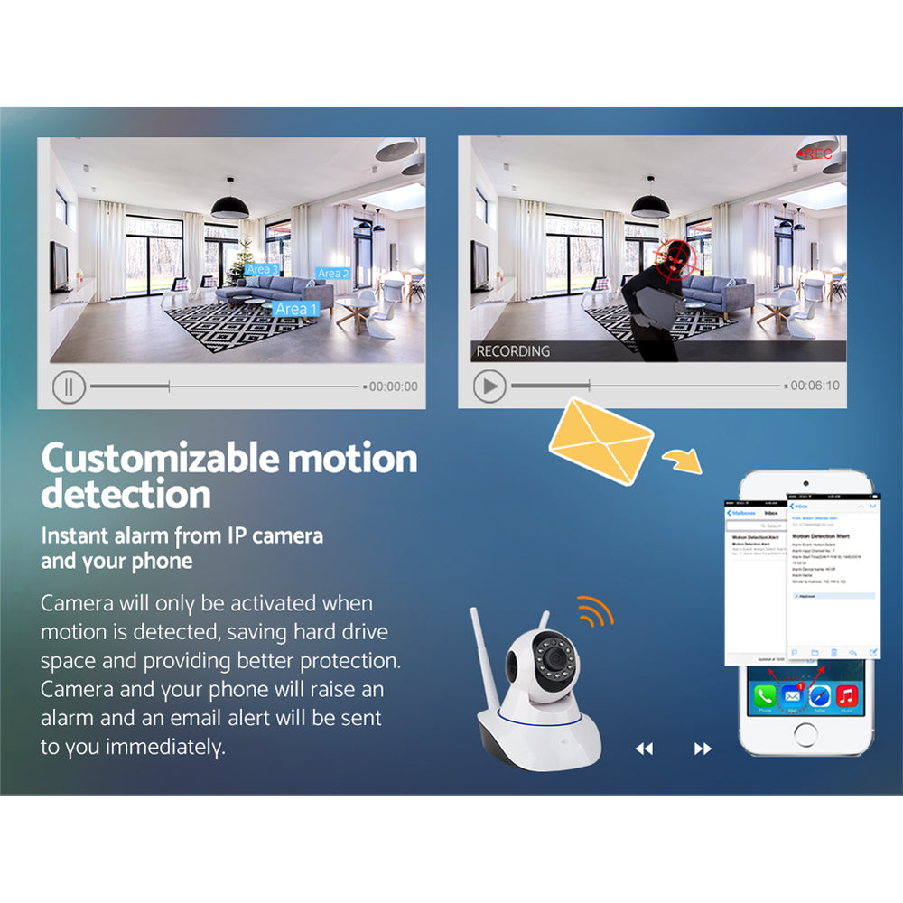 UL-tech 1080P Wireless IP Camera Security WIFI Cam White – product photo 6