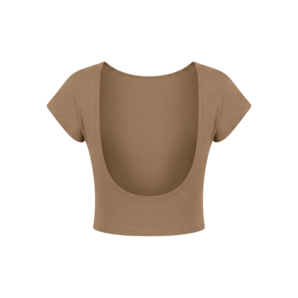 Guardian Angel Women's Open-Back T-Shirt - Coffee back 3D mockup