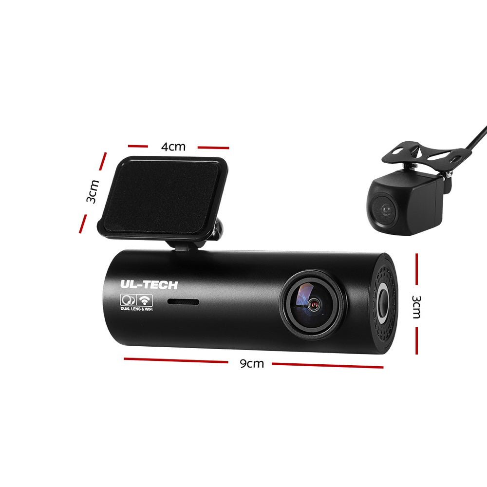 UL-tech Dash Camera 4K Hidden Front Rear WiFi – product photo 2