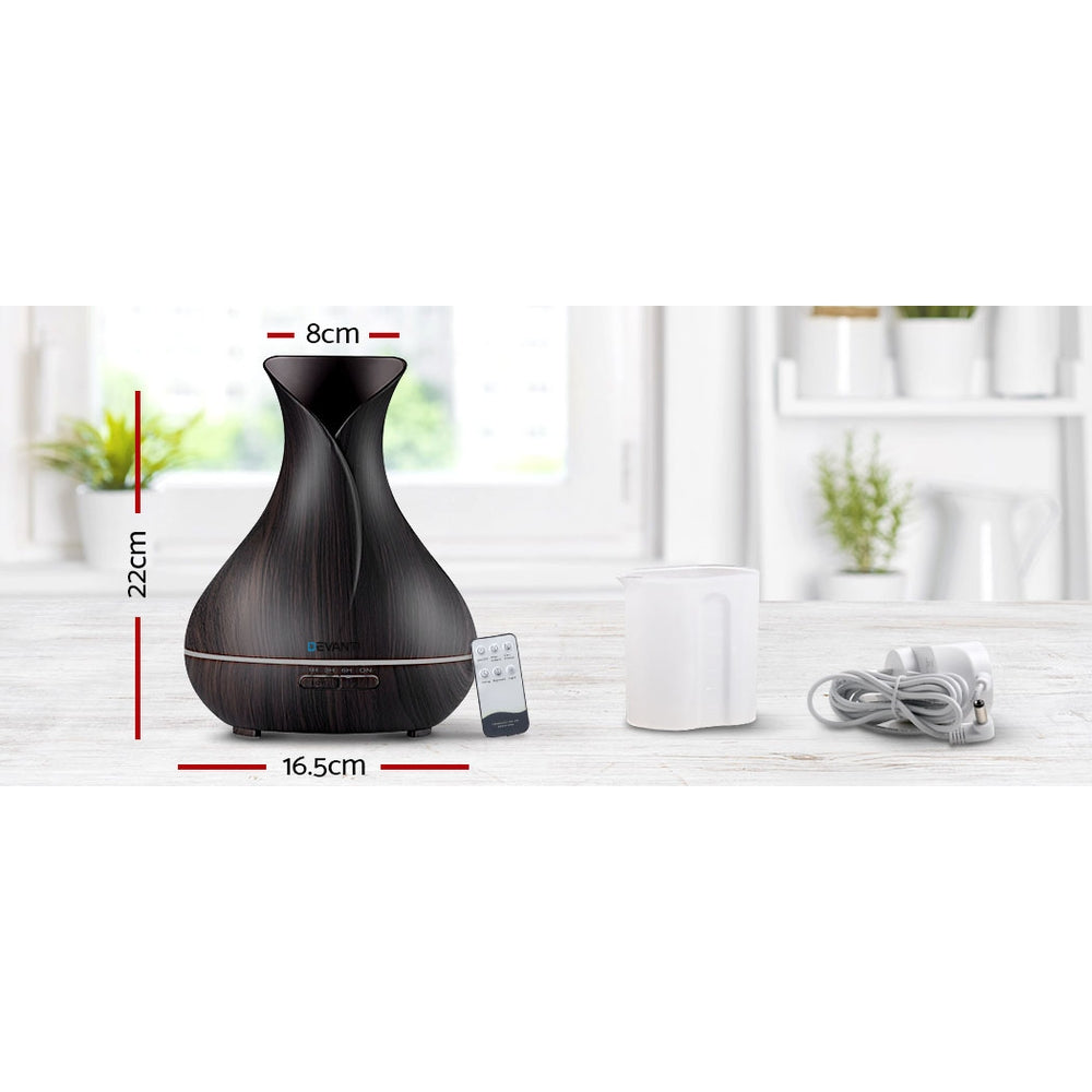 Devanti Aroma Diffuser Aromatherapy Dark Wood 400ml — product image 4