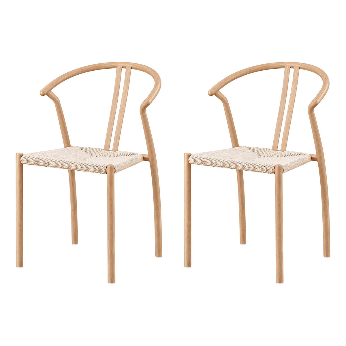 Artiss Dining Chairs Set of 2, Accent Chair for Living Room & Balcony Double Slat Back