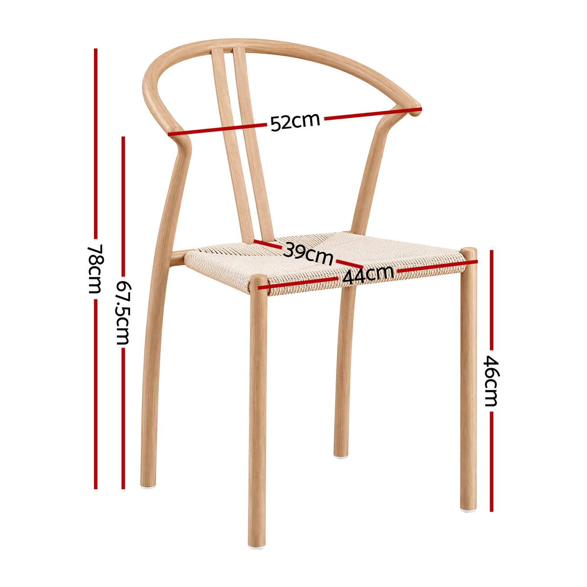 Artiss Dining Chairs Set of 4, Accent Chair for Living Room & Balcony Double Slat Back