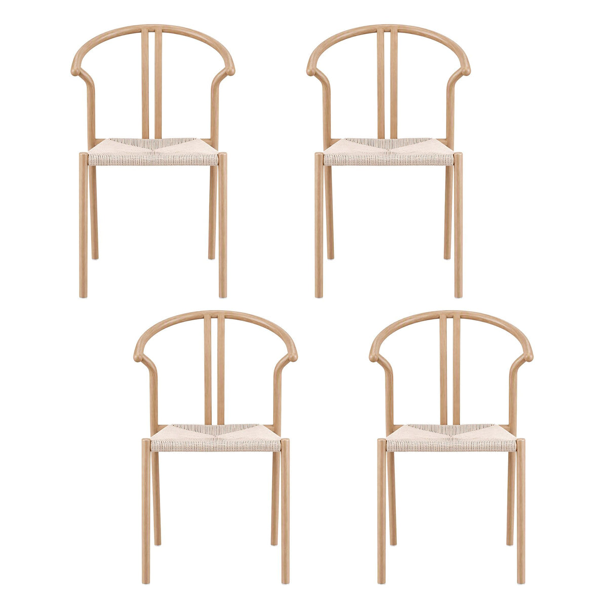 Artiss Dining Chairs Set of 4, Accent Chair for Living Room & Balcony Double Slat Back