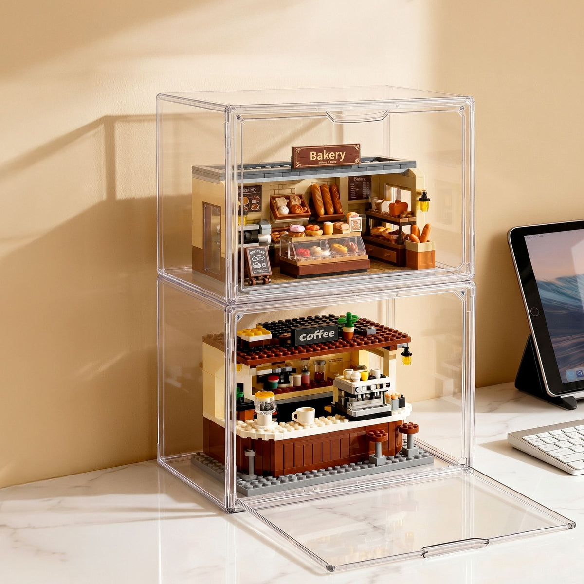 Artiss Stackable Acrylic Collectibles Display Cases – 2-Pack