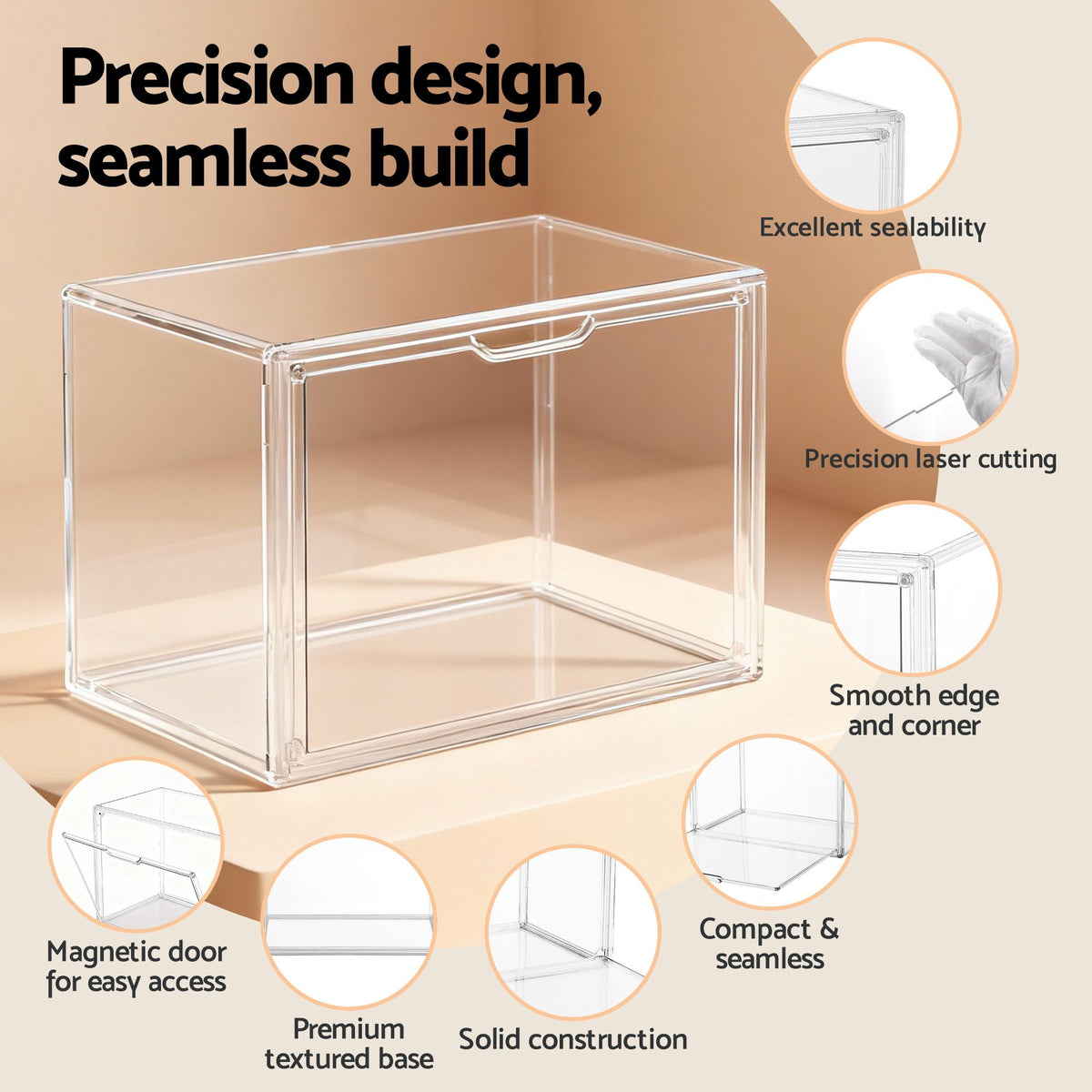 Artiss Stackable Acrylic Collectibles Display Cases – 2-Pack