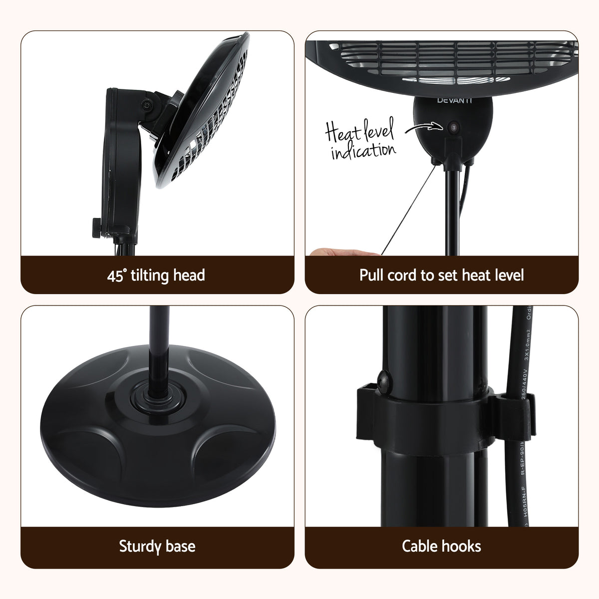 Devanti Electric Patio Heater 2000W — product image 7