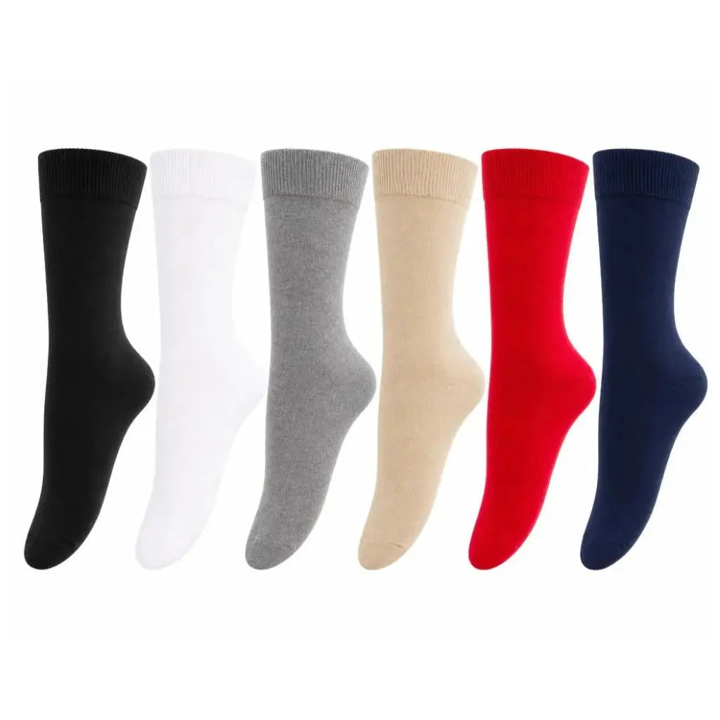 1 Pair Premium Relaxed Cuff Cotton Crew Socks Men Women
